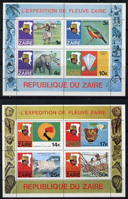 Zaire 1979 River Expedition the set of two m/sheets unmounted mint, SG MS 960, Mi BL 23 & 24