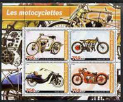 Congo 2003 Early Motorcycles #2 perf sheetlet containing set of 4 values unmounted mint