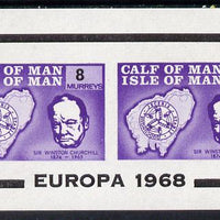 Calf of Man 1968 Europa opt on Churchill imperf m/sheet (8m & 96m violet) (Rosen CA110MS) very slight disturbance to gum otherwise unmounted mint