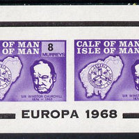 Calf of Man 1968 Europa opt on Churchill imperf m/sheet (8m & 96m violet) (Rosen CA110MS) very slight disturbance to gum otherwise unmounted mint