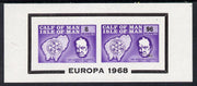 Calf of Man 1968 Europa opt on Churchill imperf m/sheet (8m & 96m violet) (Rosen CA110MS) very slight disturbance to gum otherwise unmounted mint