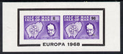 Calf of Man 1968 Europa opt on Churchill imperf m/sheet (8m & 96m violet) (Rosen CA110MS) very slight disturbance to gum otherwise unmounted mint