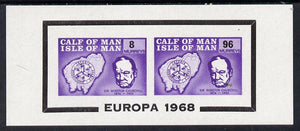 Calf of Man 1968 Europa opt on Churchill imperf m/sheet (8m & 96m violet) (Rosen CA110MS) very slight disturbance to gum otherwise unmounted mint