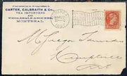Canada 1897 Front to Ontario from Tea Importer bearing QV 3c with superb 'flag' cancel