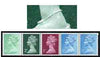 Great Britain 1971 Machin multi-value coil (6p,2p,1p,1/2p,1/2p) with constant variety 'white patch on shoulder on 2p' (ex G3 coil roll 10) SG spec U76k unmounted mint