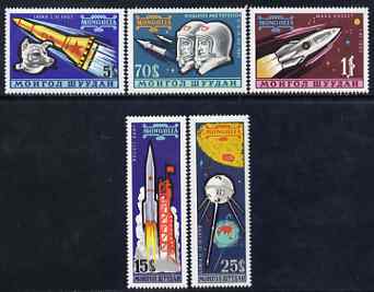 Mongolia 1963 Space Flights perf set of 5 unmounted mint, SG 305-309