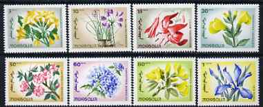 Mongolia 1966 Flowers perf set of 8 unmounted mint, SG 413-20