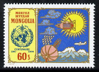 Mongolia 1973 Centenary of World Meteorological Organization unmounted mint, SG 748