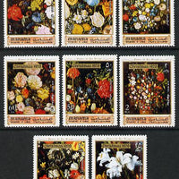 Manama 1970 Christmas Flowers perf set of 8 (Mi 361-68A) unmounted mint