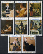 Fujeira 1967 Famous Paintings perf set of 8 unmounted mint, Mi 198-205A