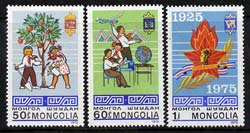 Mongolia 1975 Pioneer Organization perf set of 3 unmounted mint, SG 915-17
