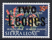 Sierra Leone 1964-66 Surcharged 5th issue 2L on 30c on 6c (Churchill opt on Lily) unmounted mint SG 365*