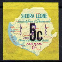 Sierra Leone 1964-66 Surcharged 4th issue 5c on 6s (Kennedy & Map) unmounted mint SG 364*