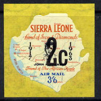 Sierra Leone 1964-66 Surcharged 4th issue 2c on 3s6d (Kennedy & Map) unmounted mint SG 357*