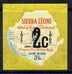 Sierra Leone 1964-66 Surcharged 4th issue 2c on 3s6d (Kennedy & Map) unmounted mint SG 357*