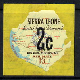 Sierra Leone 1964-66 Surcharged 4th issue 2c on 1s3d (Globe & Map) unmounted mint SG 355*