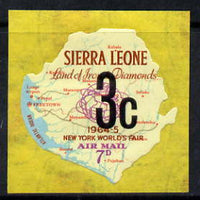 Sierra Leone 1964-66 Surcharged 4th issue 3c on 7d (Globe & Map) unmounted mint SG 358