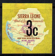 Sierra Leone 1964-66 Surcharged 4th issue 3c on 7d (Globe & Map) unmounted mint SG 358