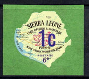 Sierra Leone 1964-66 Surcharged 4th issue 1c on 6d (Lion & Map) unmounted mint SG 351*