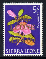 Sierra Leone 1964-66 Surcharged 2nd issue 1L on 5s (Flower) unmounted mint SG 332