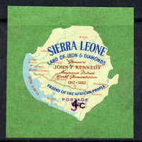 Sierra Leone 1964-66 Surcharged 2nd issue 4c on 3d (Kennedy & Map) unmounted mint SG 330*