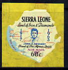 Sierra Leone 1964-66 Surcharged 2nd issue 60c on 9d (Kennedy & Map) unmounted mint SG 335
