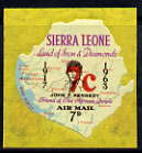 Sierra Leone 1964-66 Surcharged 2nd issue 7c on 7d (Kennedy & Map) unmounted mint SG 334