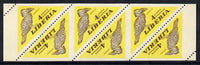 Liberia 1953 Hornbill 4c Triangular imperf on 2 sides, unmounted mint strip of 6, as SG 737