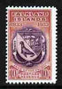 Falkland Islands 1933 Centenary 10s Coat of Arms,,'Maryland' perf forgery 'unused', as SG 137 - the word Forgery is either handstamped or printed on the back and comes on a presentation card with descriptive notes