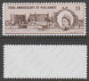 Great Britain 1965 Simon de Montfort's Parliament 2s6d with superb shift of Queen's Head,,'Maryland' perf forgery 'unused' as SG 664var - the word Forgery is either handstamped or printed on the back and comes on a presentation ca……Details Below