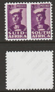 South Africa 1942-44 KG6 War Effort (reduced size) 2d Sailor horiz pair with roulette omitted between,,'Maryland' perf forgery 'unused' as SG 100b - the word Forgery is either handstamped or printed on the back and comes on a pres……Details Below