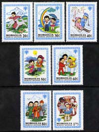 Mongolia 1980 Nursery Tales perf set of 7 unmounted mint, SG 1326-32