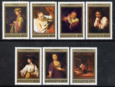 Mongolia 1981 375th Birth Anniversary of Rembrandt perf set of 7 unmounted mint, SG 1376-82
