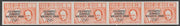 Calf of Man 1968 Olympic Games Mexico overprinted on Churchill imperf set of 5 in orange unmounted mint (Rosen CA129a-33a)