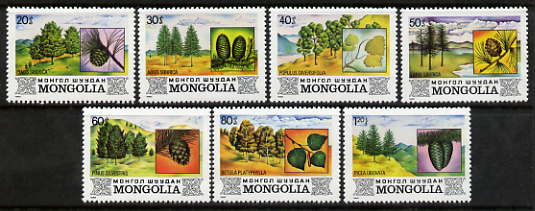 Mongolia 1982 Trees perf set of 7 unmounted mint, SG 1461-67