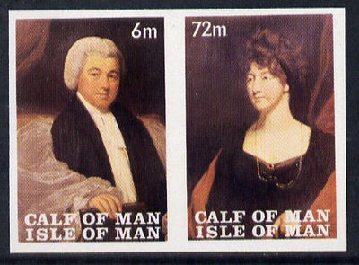Calf of Man 1968 Paintings from Manx Museum #2 imperf set of 2 unmounted mint (Rosen CA117a-18a)