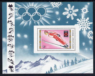 Mongolia 1984 Sarajevo Winter Olympic Games (Ski Jumping) perf m/sheet unmounted mint, SG MS1578