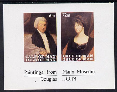 Calf of Man 1968 Paintings from Manx Museum #2 imperf sheetlet of 2 unmounted mint (Rosen CA119MS)