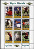 Angola 2009 Golf Grand Slam - Tiger Woods #2 perf sheetlet containing 9 values unmounted mint. Note this item is privately produced and is offered purely on its thematic appeal