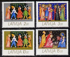 Latvia 1992 Christmas set of 4 unmounted mint, SG 363-66*