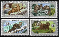 Mongolia 1986 Mink perf set of 4 unmounted mint, SG 1743-46
