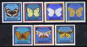 Mongolia 1986 Butterflies perf set of 7 unmounted mint, SG 1747-53