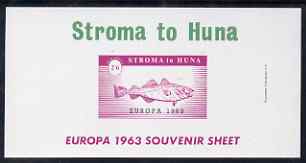 Stroma 1963 Europa imperf m/sheet (2s6d Cod) on white paper unmounted mint
