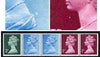 Great Britain 1971 Machin multi-value coil (2p,1/2p,1/2p,1p,1p) with constant variety 'large white spot behind dress on 2nd 1/2p' and 'white flaw under chin on 1st 1p' (ex G1 coil roll 9) unmounted mint