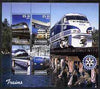 Gambia 2003 Modern Trains perf sheetlet containing 4 values with Rotary logo, fine cto used