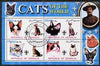 Somalia 2002 Domestic Cats of the World perf sheetlet #01 containing 4 values each with Scout Logo, fine cto used