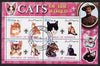 Somalia 2002 Domestic Cats of the World perf sheetlet #03 containing 4 values each with Scout Logo, fine cto used