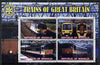 Somalia 2002 Trains of Great Britain #1 perf sheetlet containing 4 values with Rotary Logo, fine cto used