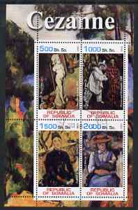 Somalia 2002 Cezanne Paintings perf sheetlet containing 4 values, fine cto used
