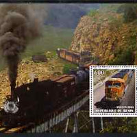 Benin 2003 Railways perf m/sheet, fine cto used